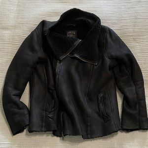 All Saints Sheepskin leather jacket Large